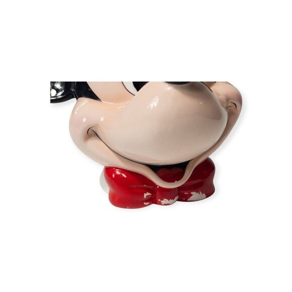 Vintage Disney Mickey Mouse Ceramic Cookie Jar With Hat Lid & Bright Colors - Picture 7 of 13